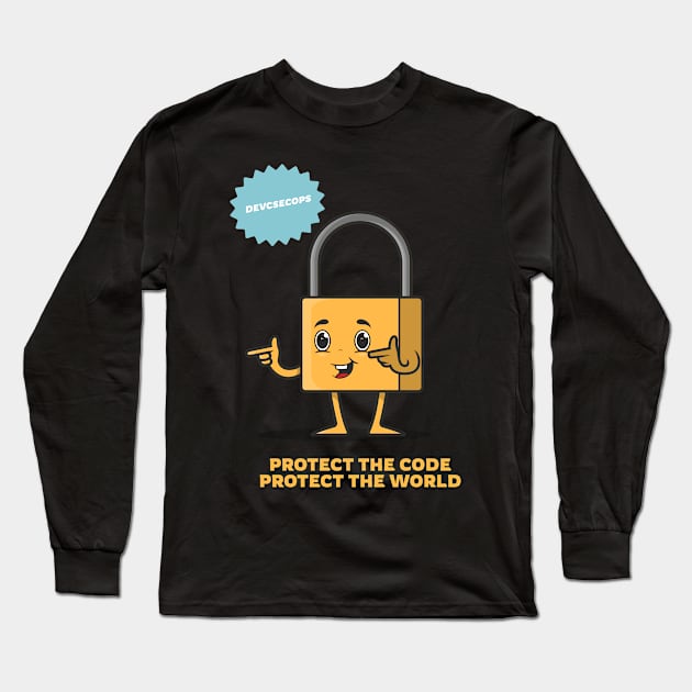 Protect the code, protect the world DevSecOps Long Sleeve T-Shirt by TechTeeShop